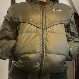 Olive Green Puffer Jacket